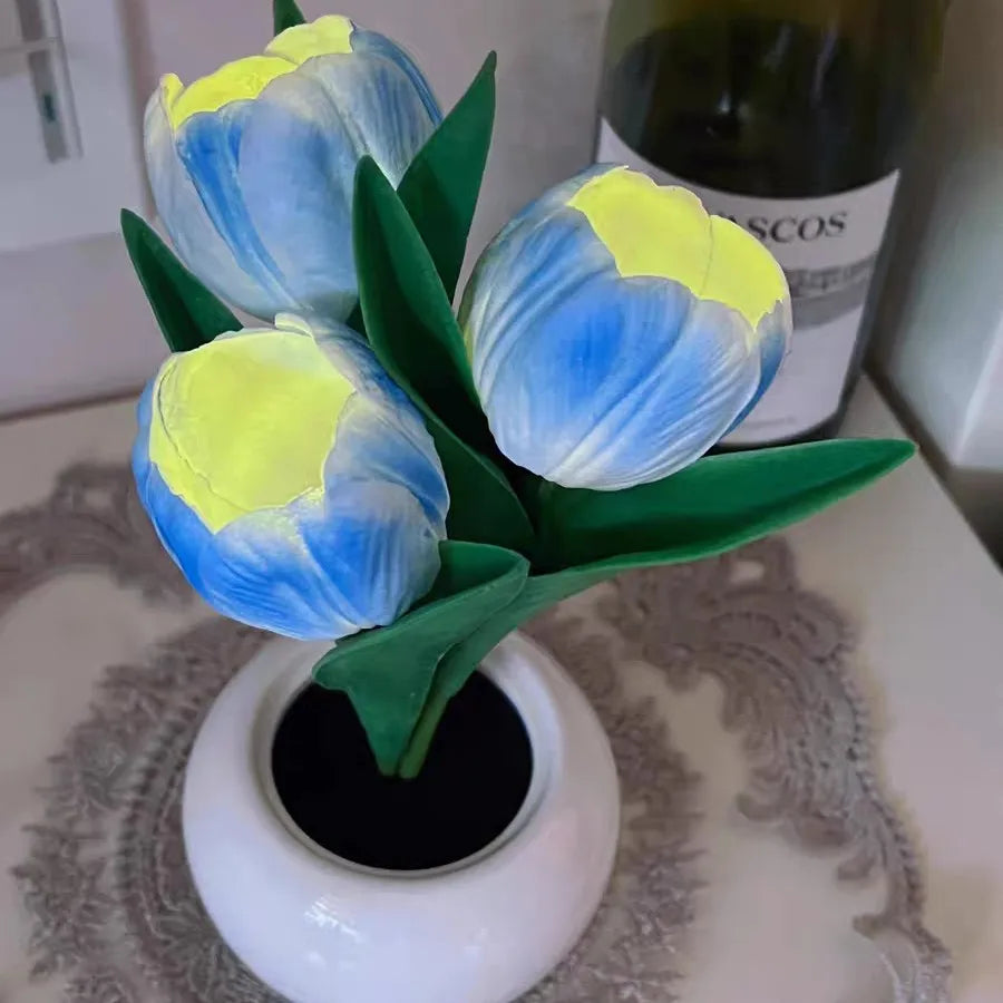 Lámpara de mesa LED recargable Tulips