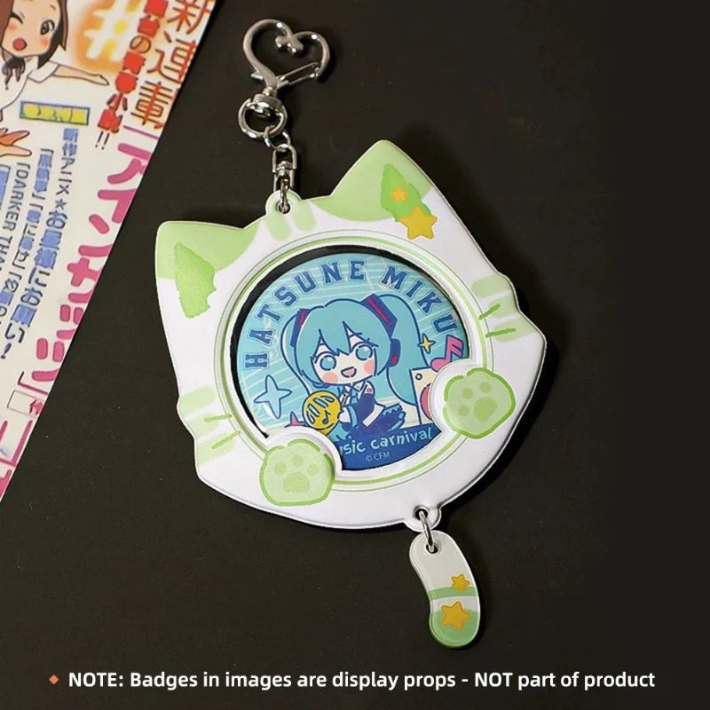 Kawaii Pastel Neko Badge Holder