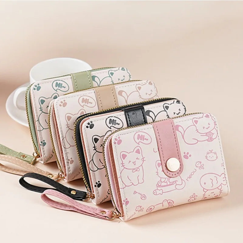 Pochette de poignet imprimé chat Kawaii