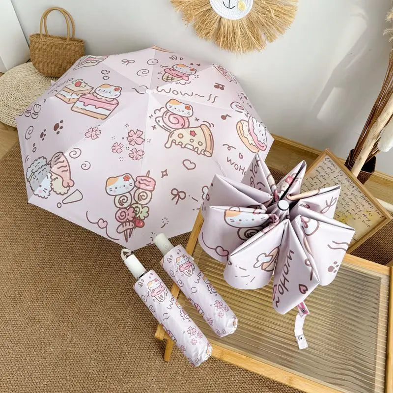 Parapluie pare-soleil Kawaii Kitty Treats