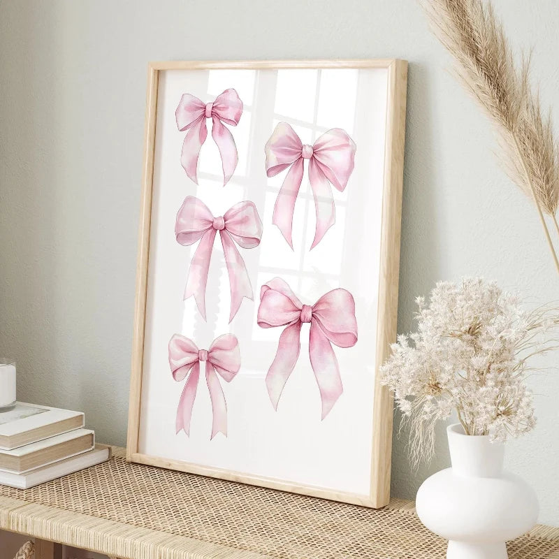 Kawaii Pastel Pink Prints Unframed 1-6PCS