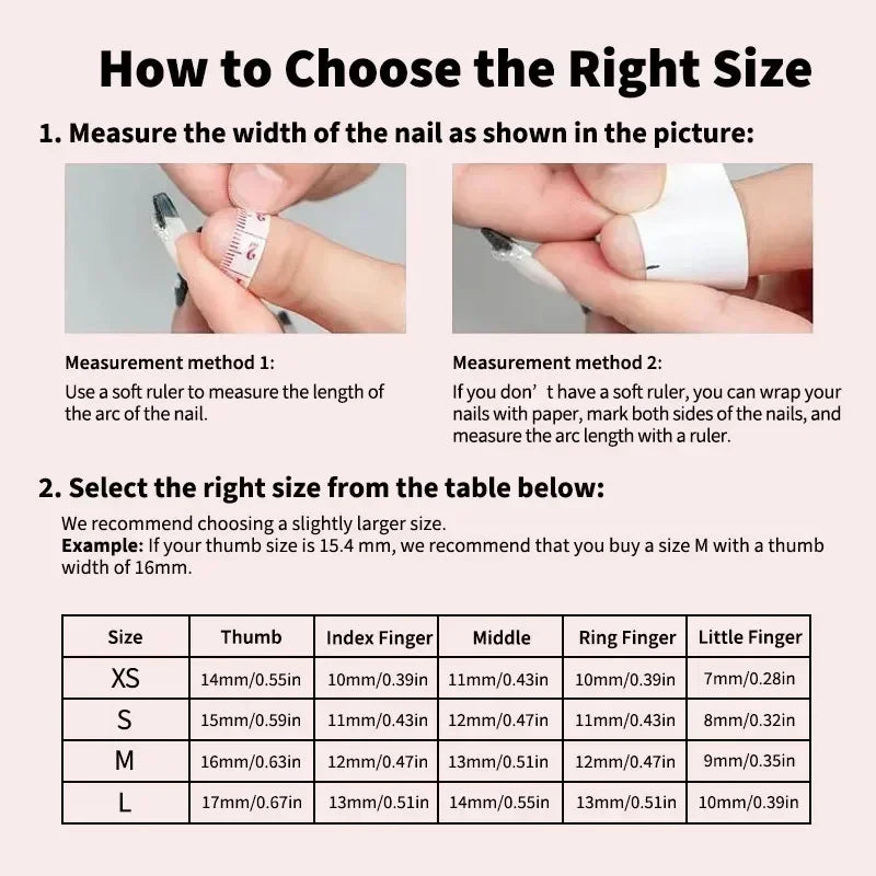 Ongles à coller style princesse pastel