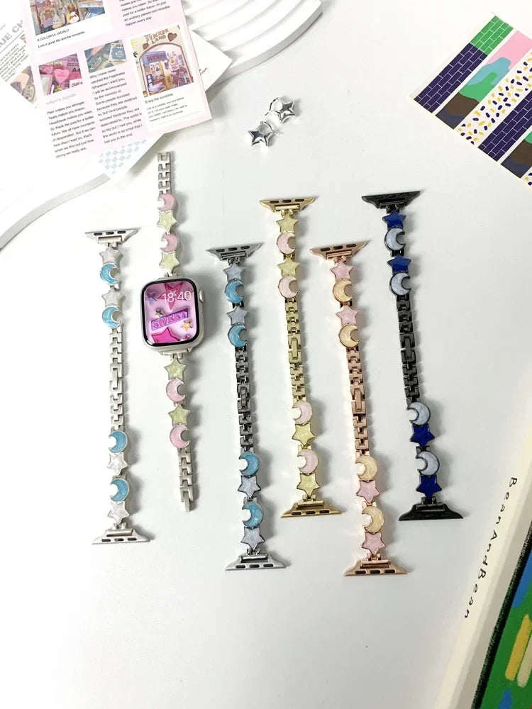 Bracelet Apple Watch Lune et Étoile