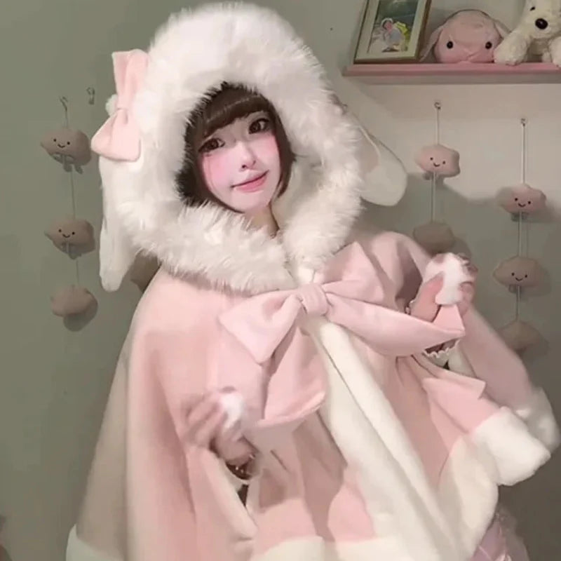 Cape à capuche lapin Kawaii