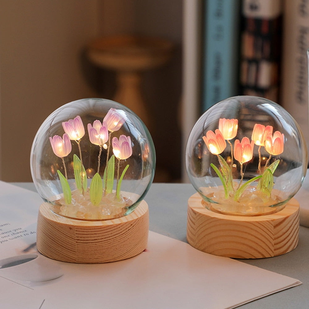 Luz de noche de tulipán