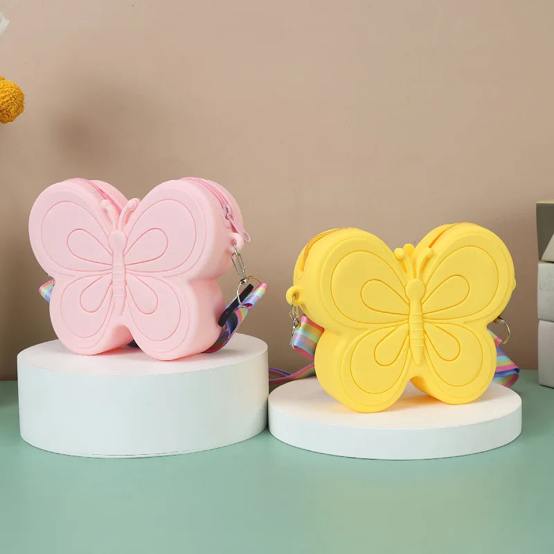 Sacs à bandoulière papillon en silicone pour enfants