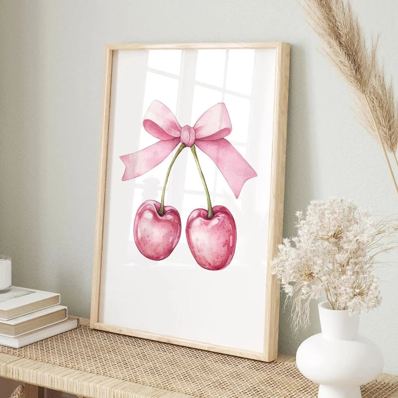 Kawaii Pastel Pink Prints Unframed 1-6PCS