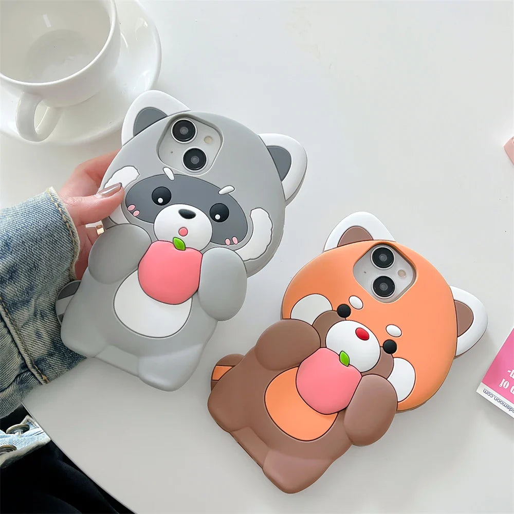 Coques pour iPhone Panda roux et raton laveur