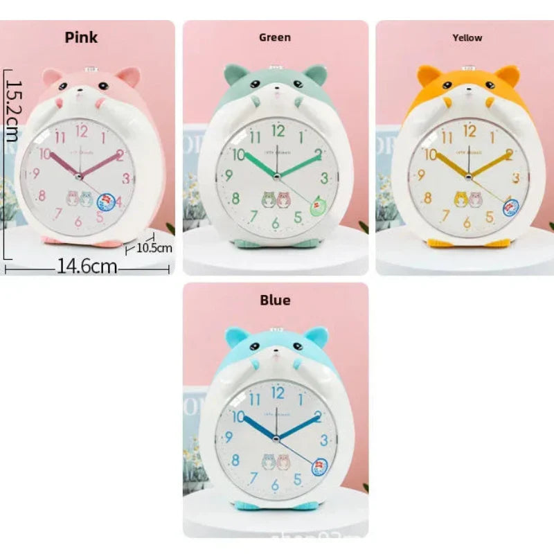 Mignonne horloge et veilleuse hamster