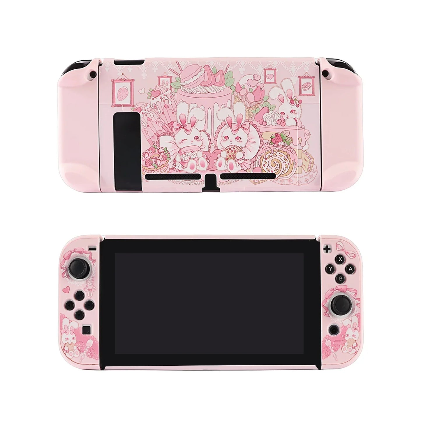 Coque Nintendo Switch rose Strawberry Bunny
