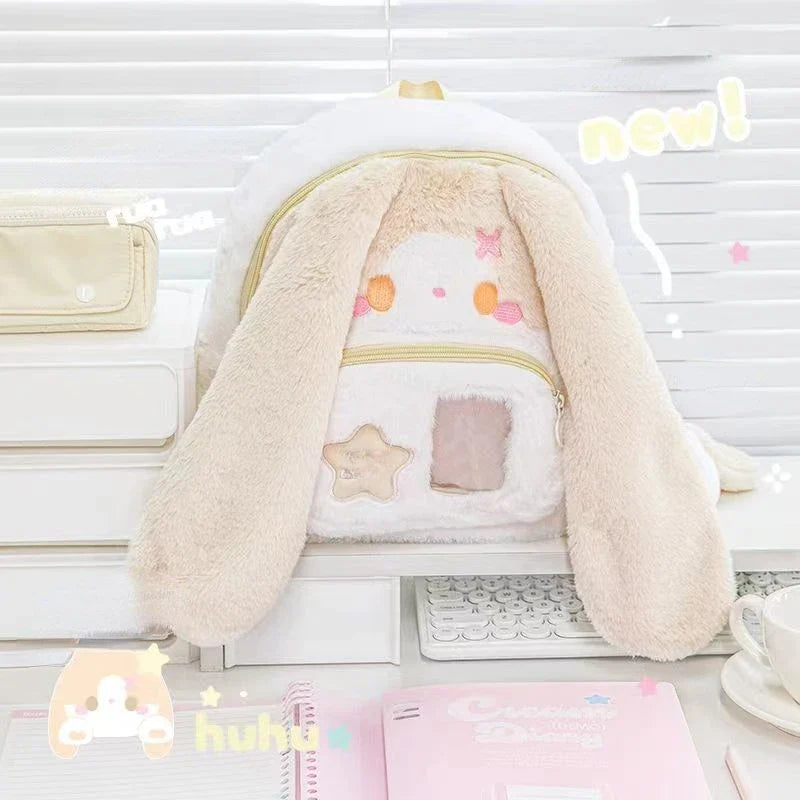 Sac à dos en peluche lapin kawaii 