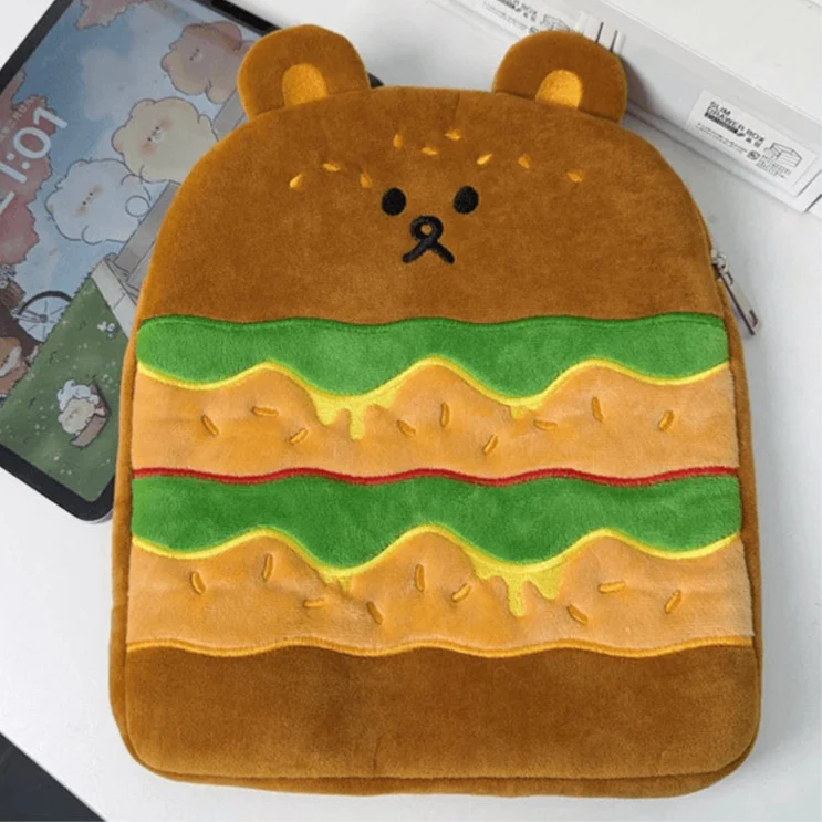 Housse de tablette Kawaii Ours Hamburger