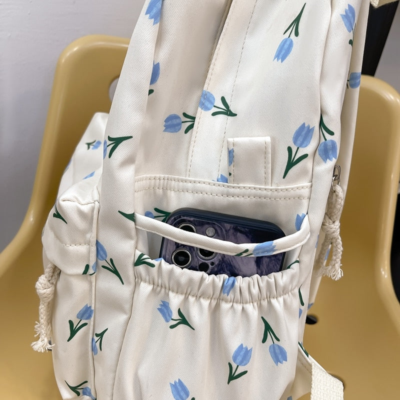 Sac à dos Tulipes bleues