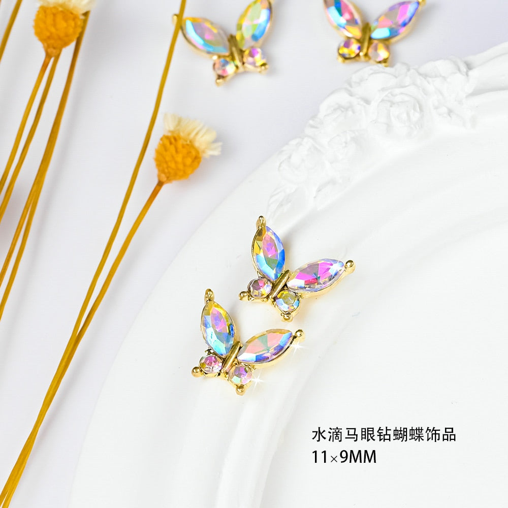 Charms pour ongles en forme de papillon