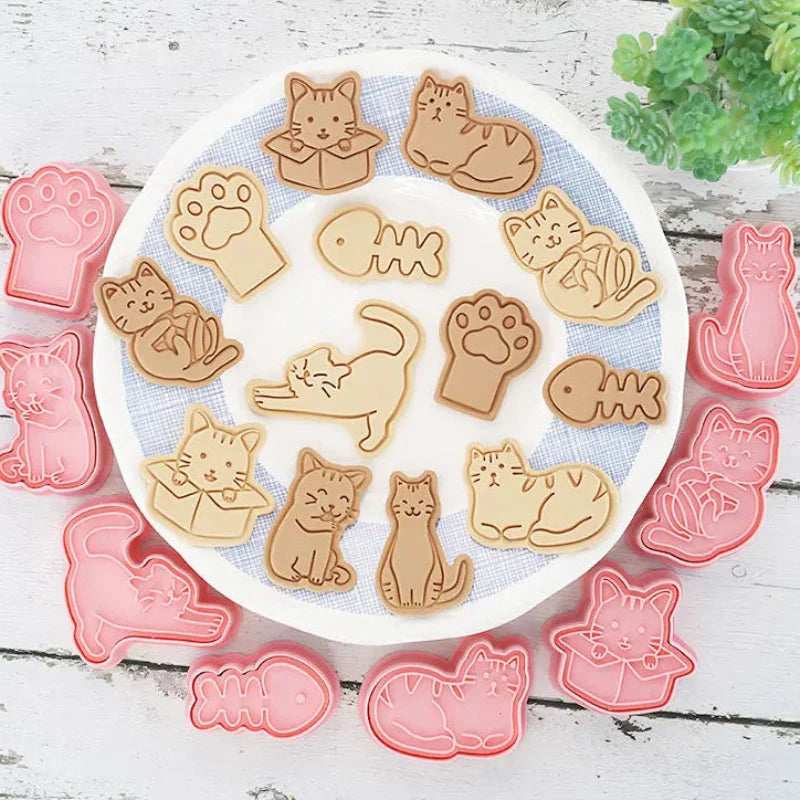Kawaii Cookie Cutters 3D 8 Pcs