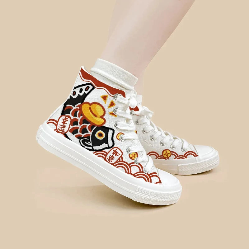 Kawaii Lucky Koi Fish High Tops