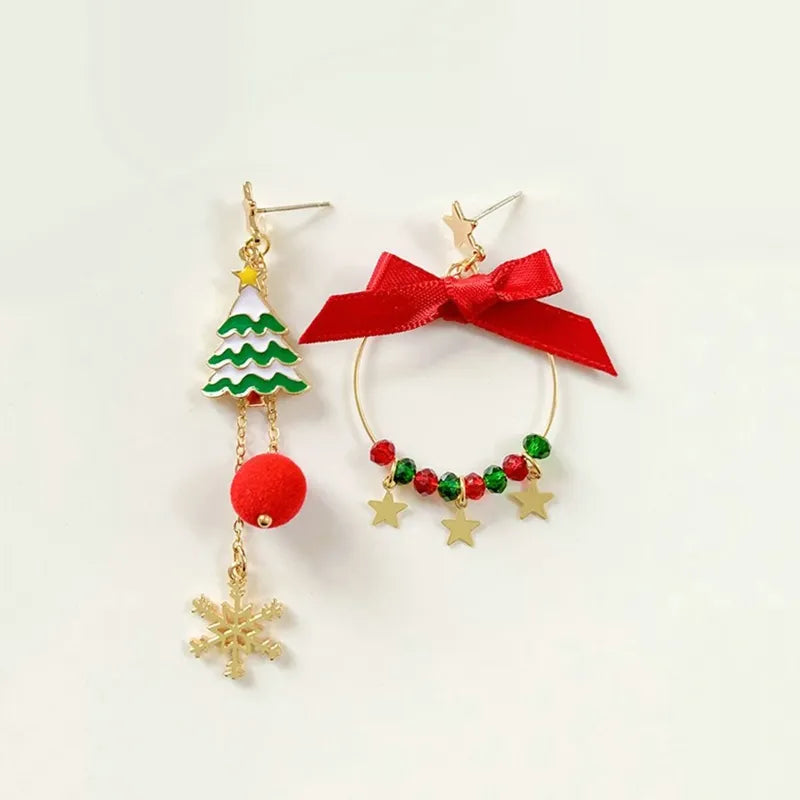 Boucles d'oreilles pendantes de Noël