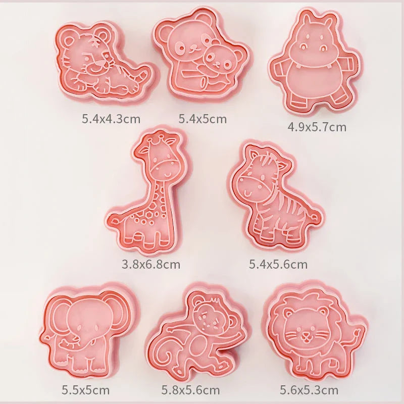 Kawaii Cookie Cutters 3D 8 Pcs