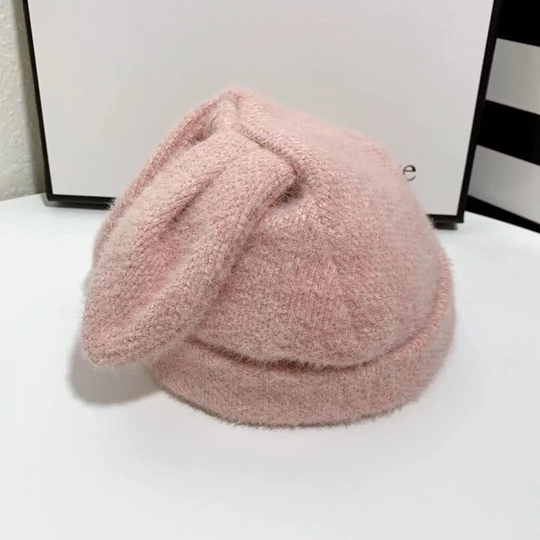 Bonnet doux avec oreilles de lapin