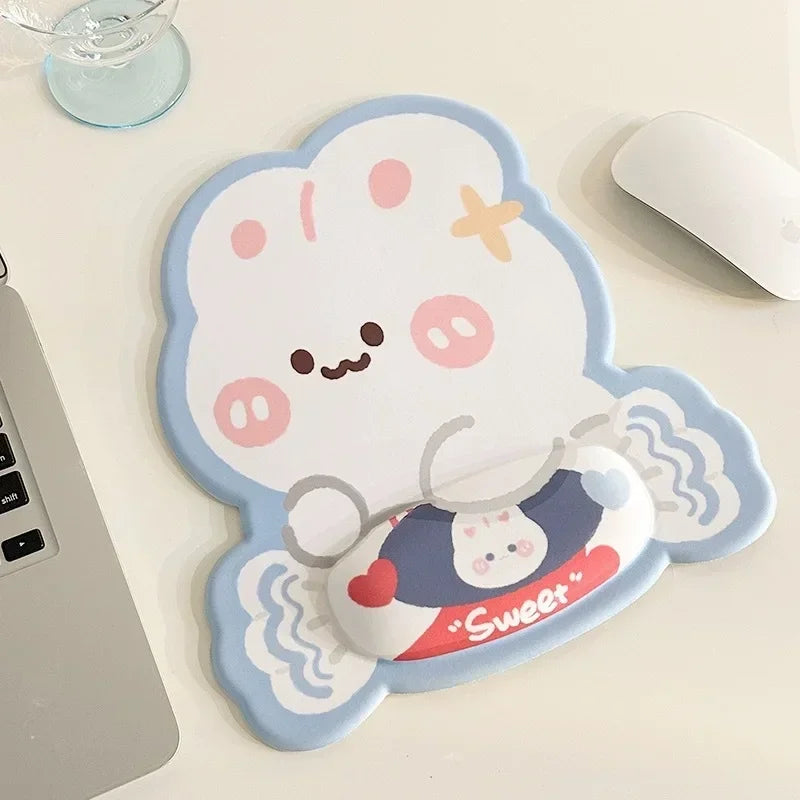 Tapis de souris et repose-poignet Sweet Bunny