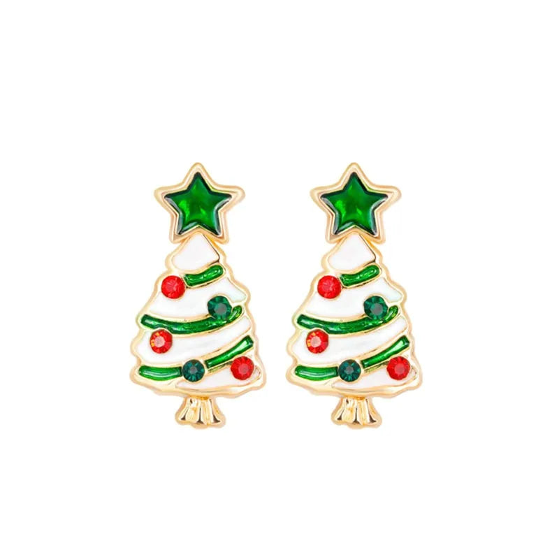 Boucles d'oreilles pendantes de Noël