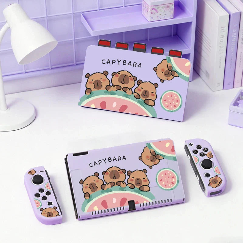 Kawaii Capybara Watermelon Switch Case