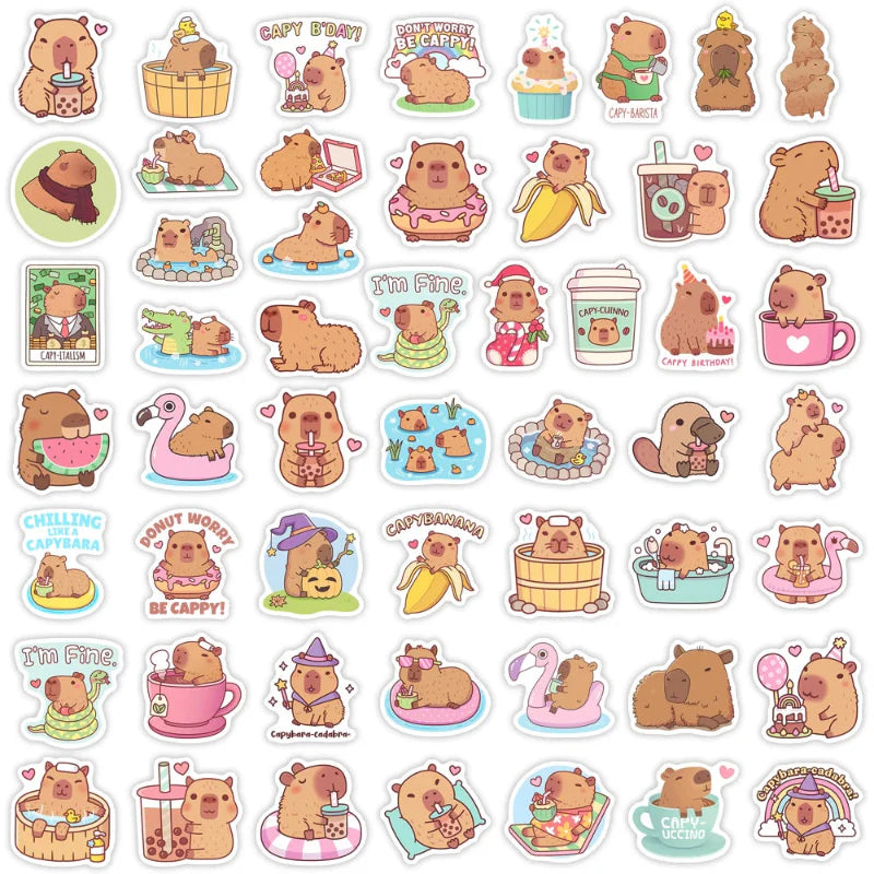 Kawaii Capybara Sticker Pack
