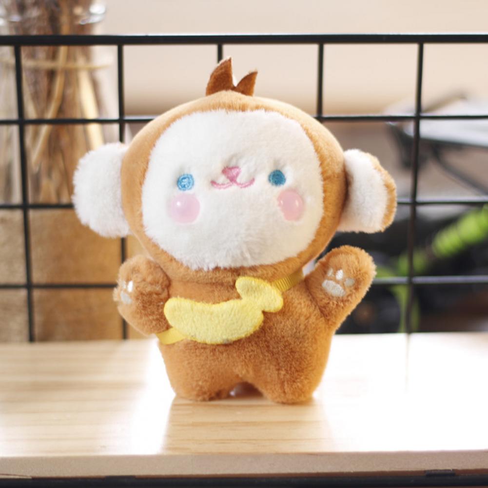 Llavero de mono de peluche