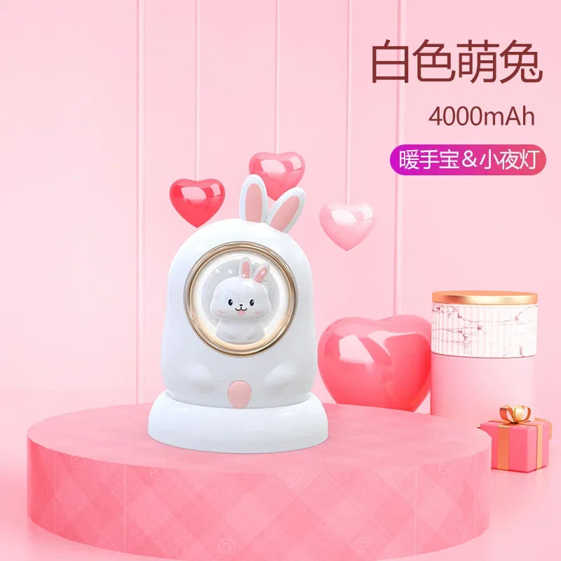 Chauffe-mains rechargeable en forme de lapin