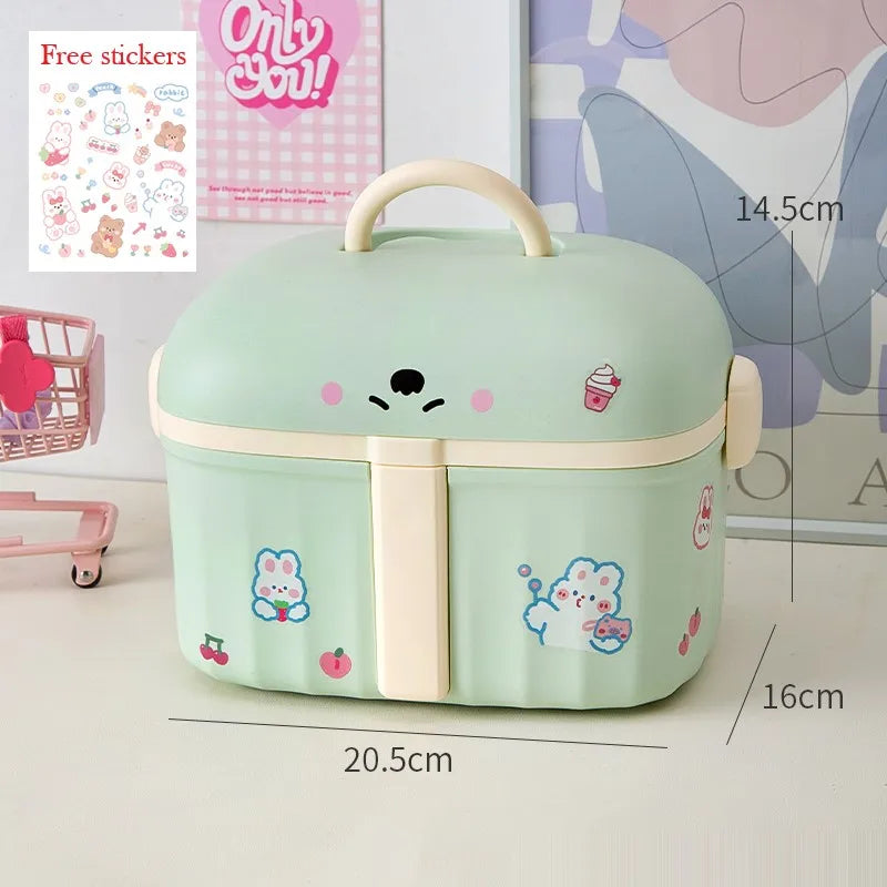 Cajas organizadoras de accesorios para el cabello en tonos pastel