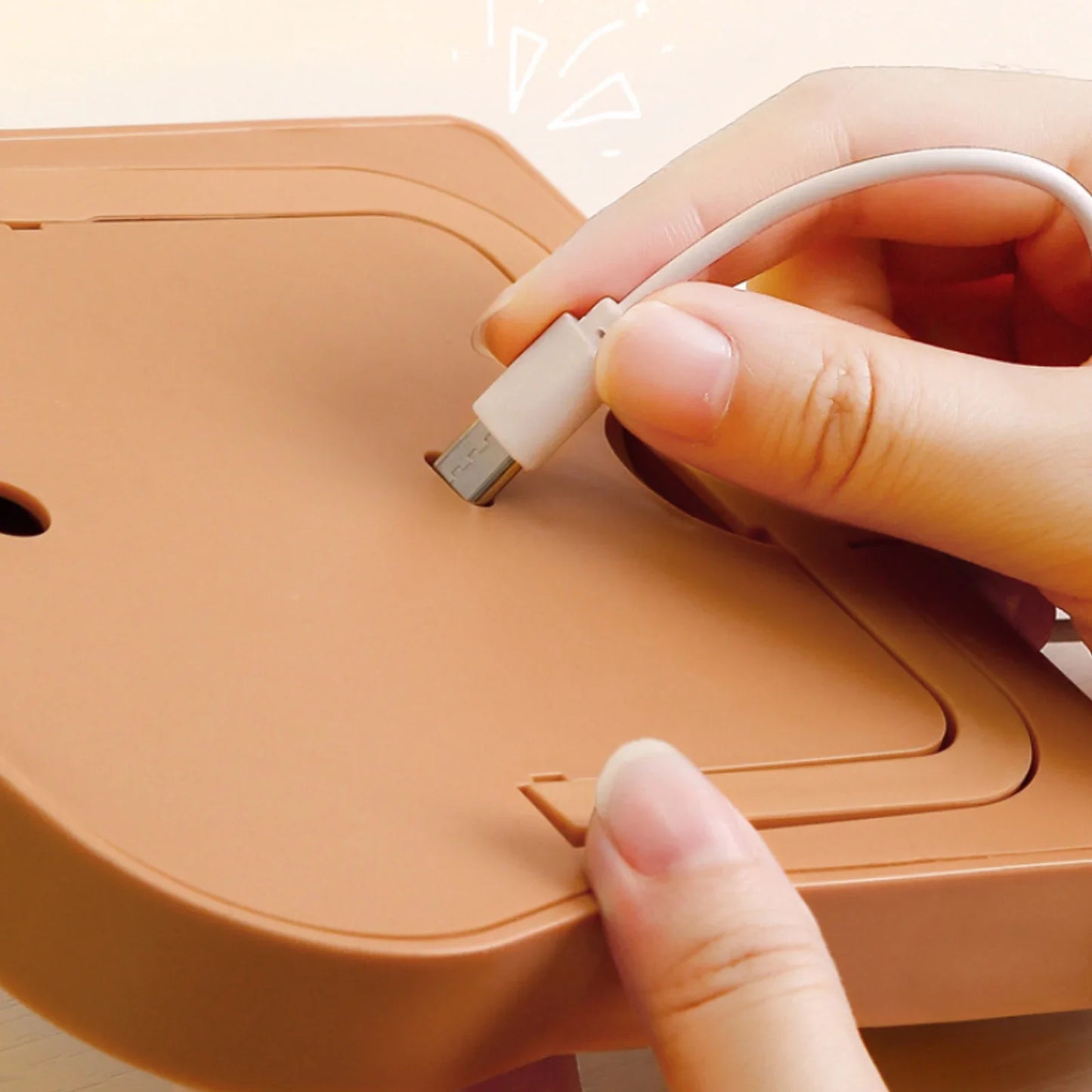 Miroir de maquillage LED Kawaii Toast