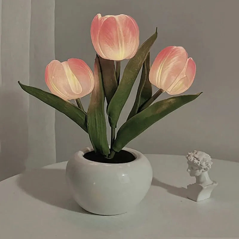Lámpara de mesa LED recargable Tulips