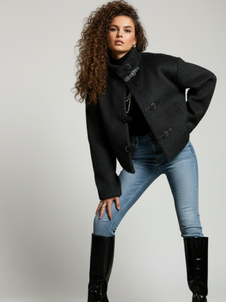 Short Wool-Feel Jacket, Upper West Side | Women - BYMANYC ® New York