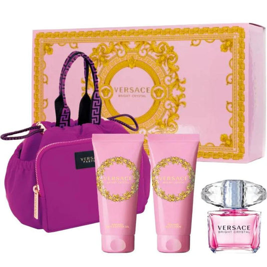 Bright Crystal by Versace Gift Set 4pc for Women