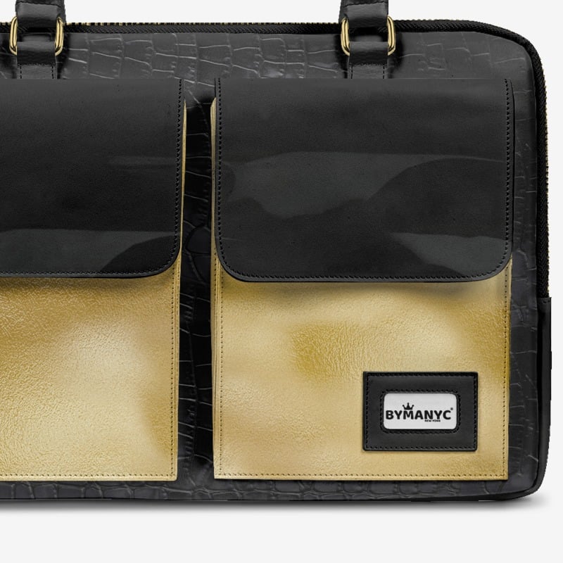 Sac de luxe à double poche végan 40 cm | BYMANYC ® New York Elegant Edition