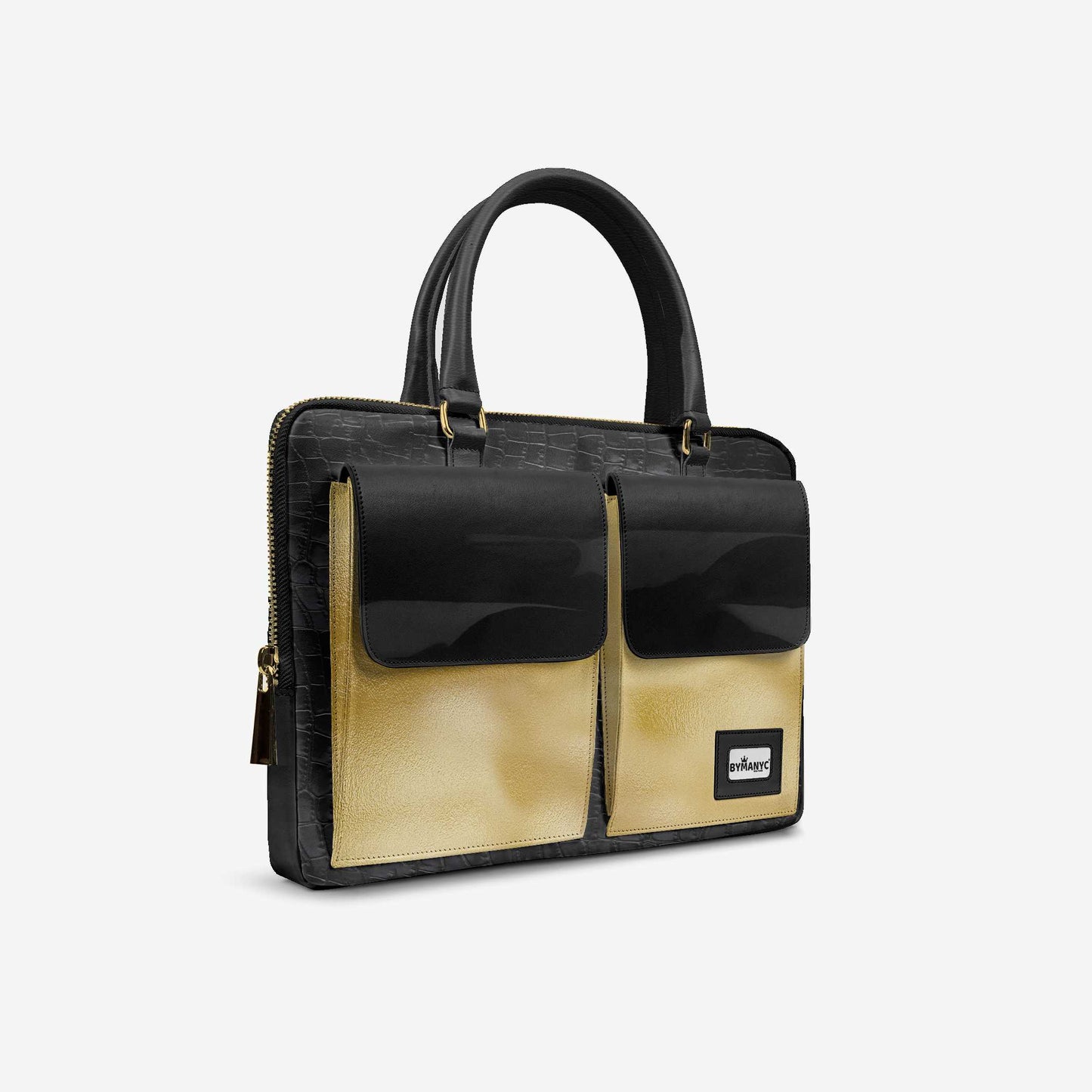 Sac de luxe à double poche végan 40 cm | BYMANYC ® New York Elegant Edition