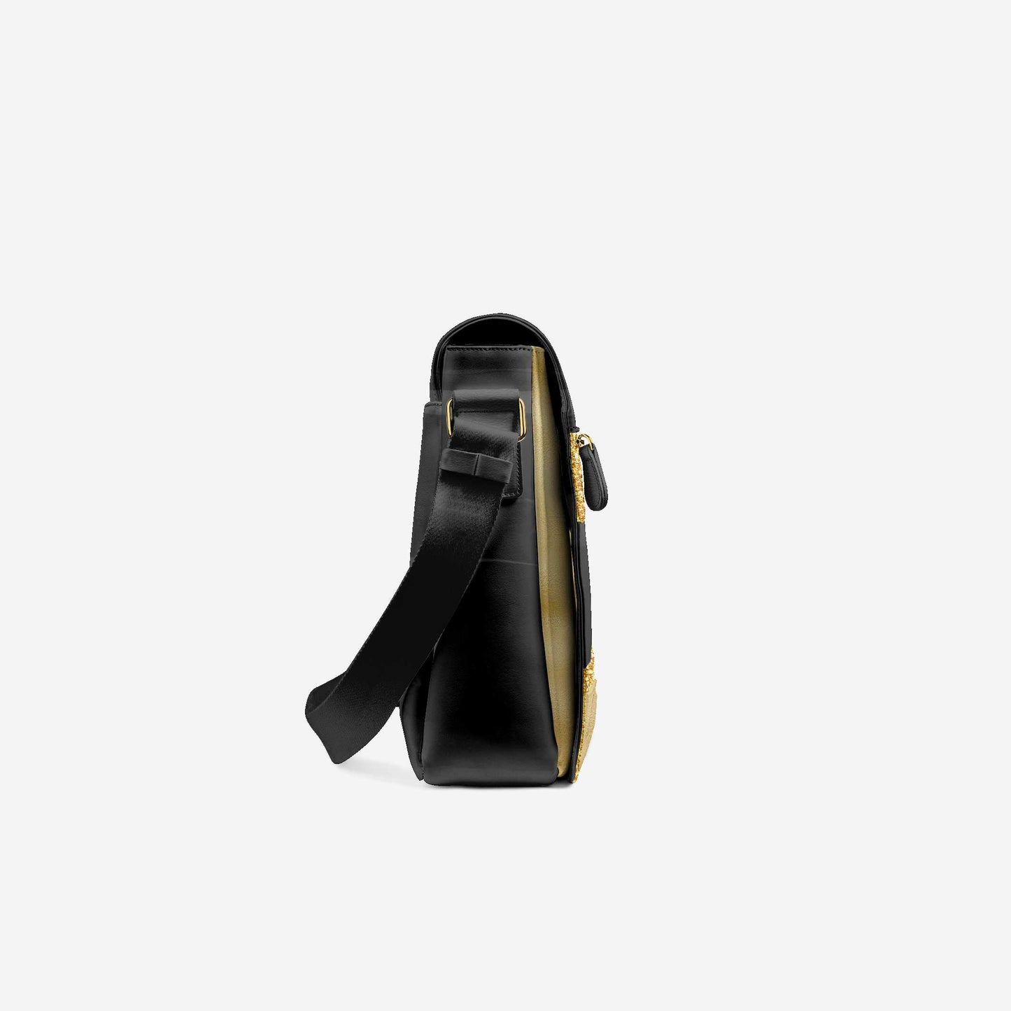 Bolso bandolera vegano dorado de 40 cm | BYMANYC® Edición Metálica de Lujo de Nueva York