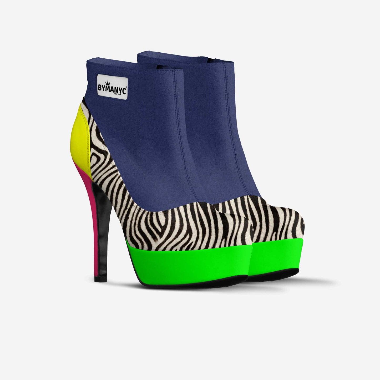 Bottines à plateforme vegan BYMANYC ® New York Bold Black 