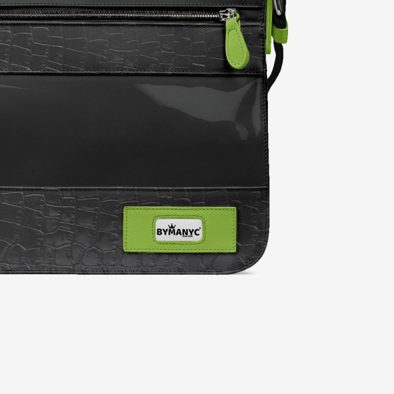 Bolso bandolera vegano de rayas urbanas de 40 cm | BYMANYC ® New York Downtown Edge
