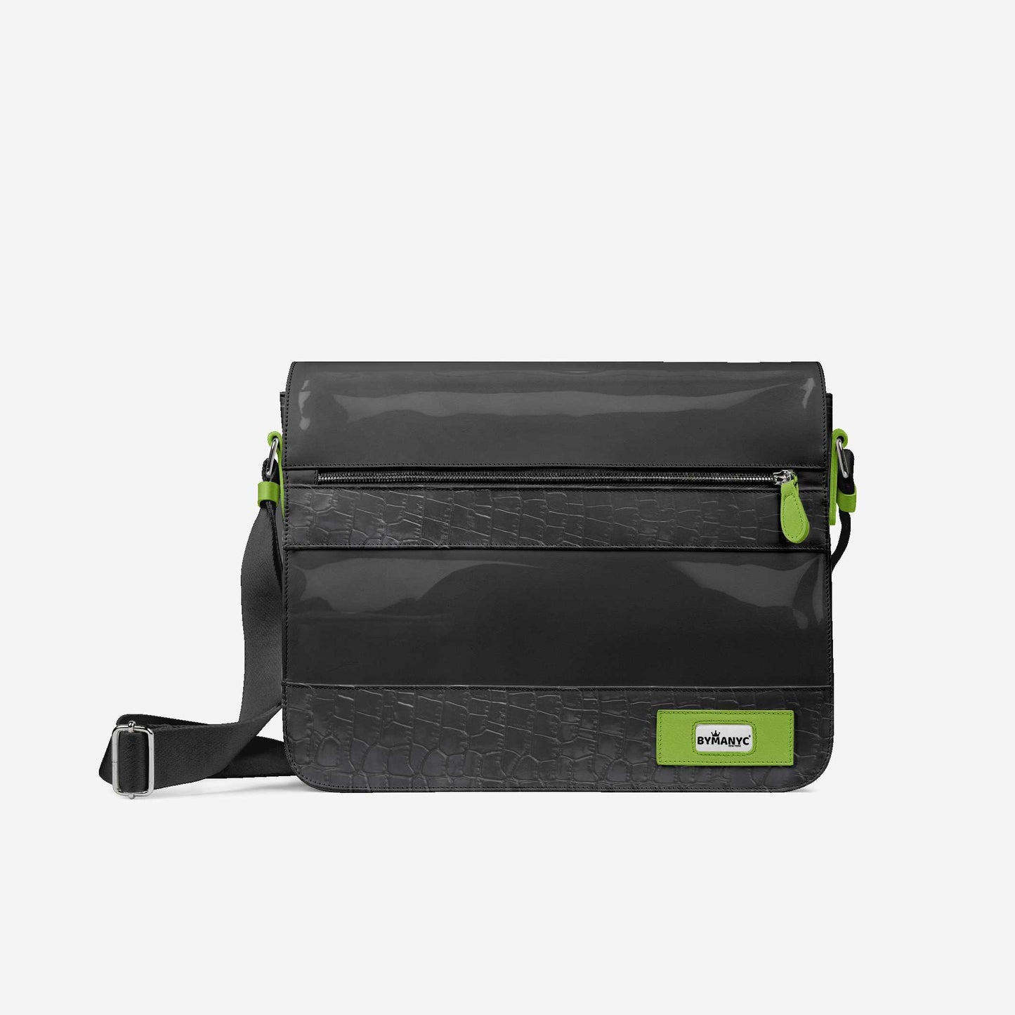 Bolso bandolera vegano de rayas urbanas de 40 cm | BYMANYC ® New York Downtown Edge