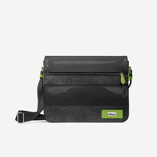 Bolso bandolera vegano de rayas urbanas de 40 cm | BYMANYC ® New York Downtown Edge