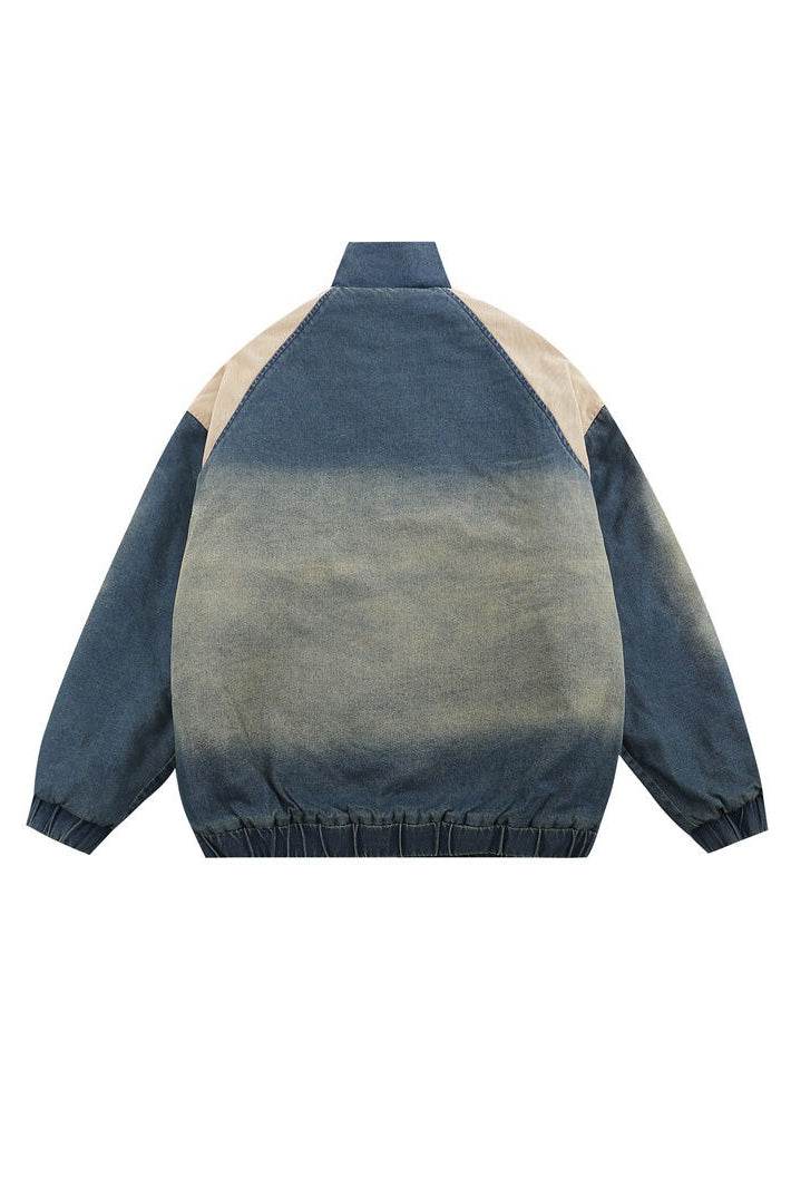 Vintage Embroidered Thickened Denim Jacket