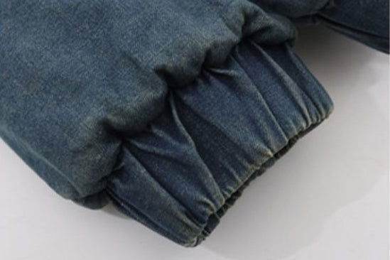 Vintage Embroidered Thickened Denim Jacket