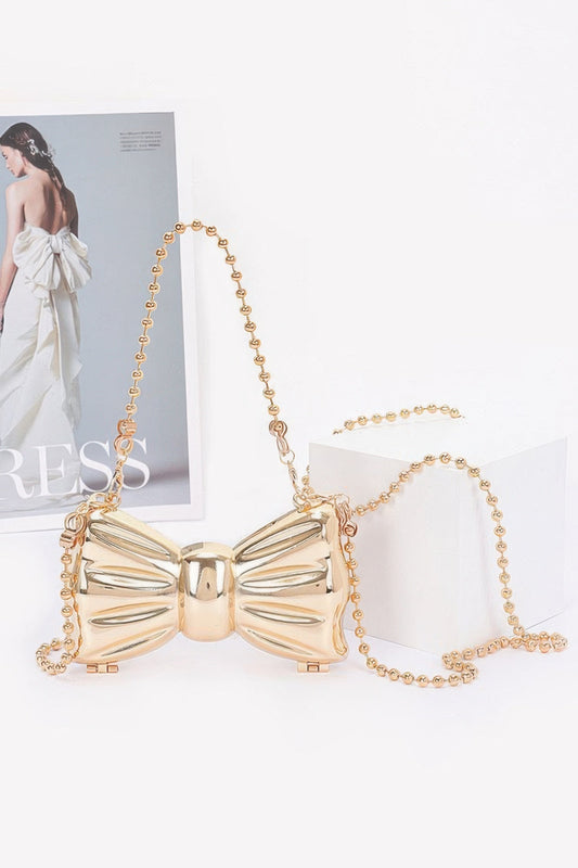 Bow Frame Metal Mini Clutch