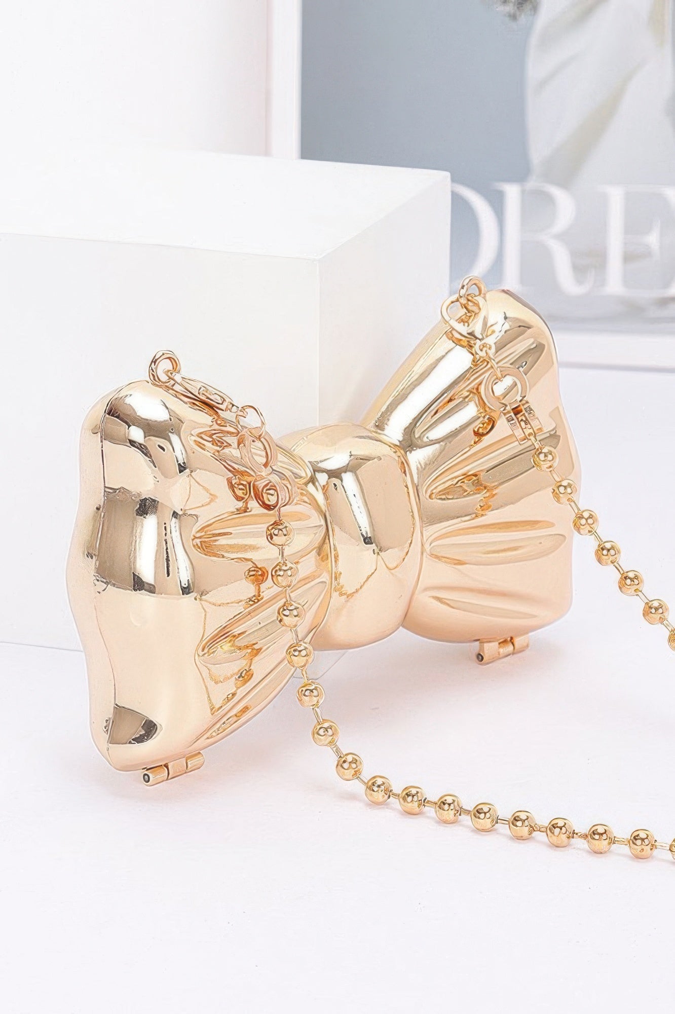 Bow Frame Metal Mini Clutch