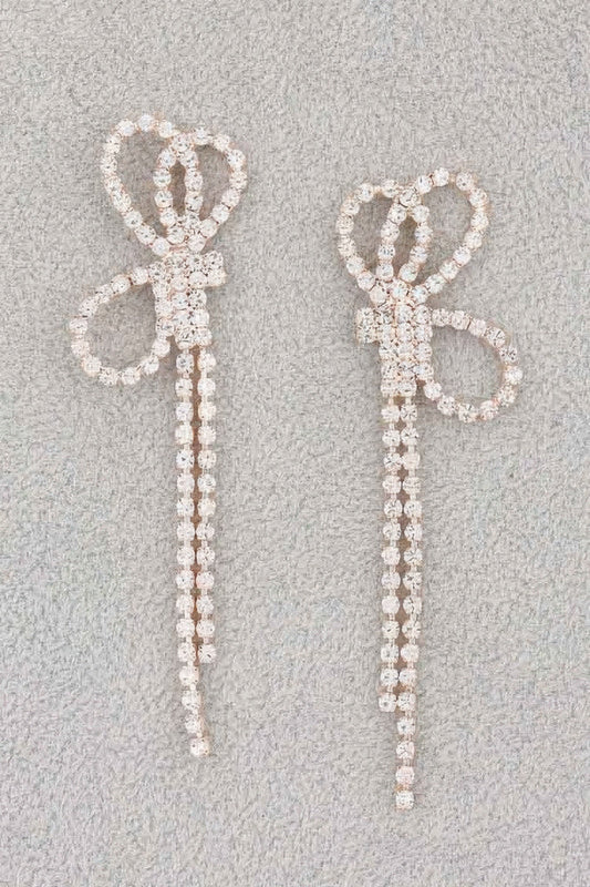 Boucles d'oreilles ruban strass