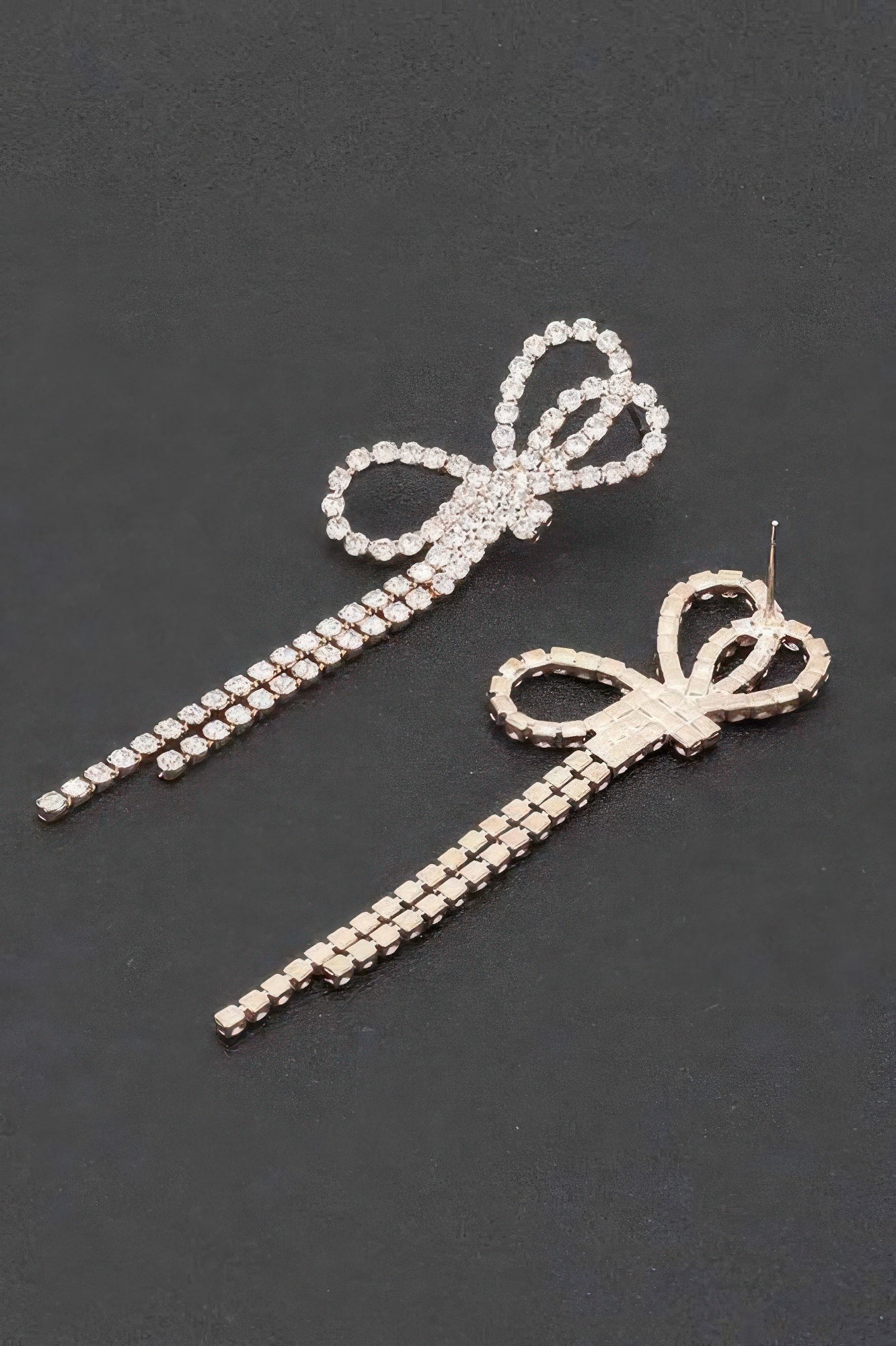 Boucles d'oreilles ruban strass