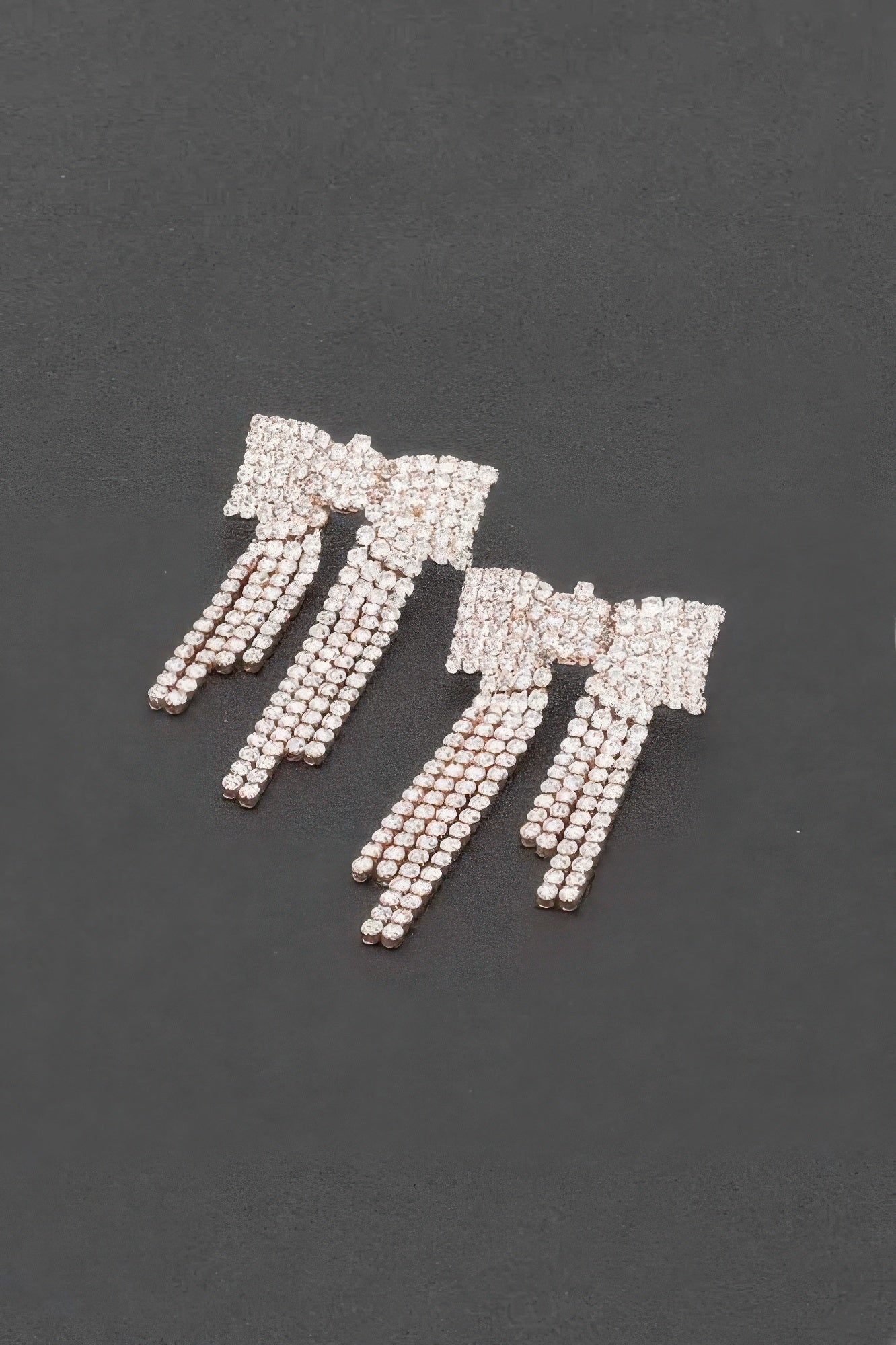 Boucles d'oreilles ruban strass