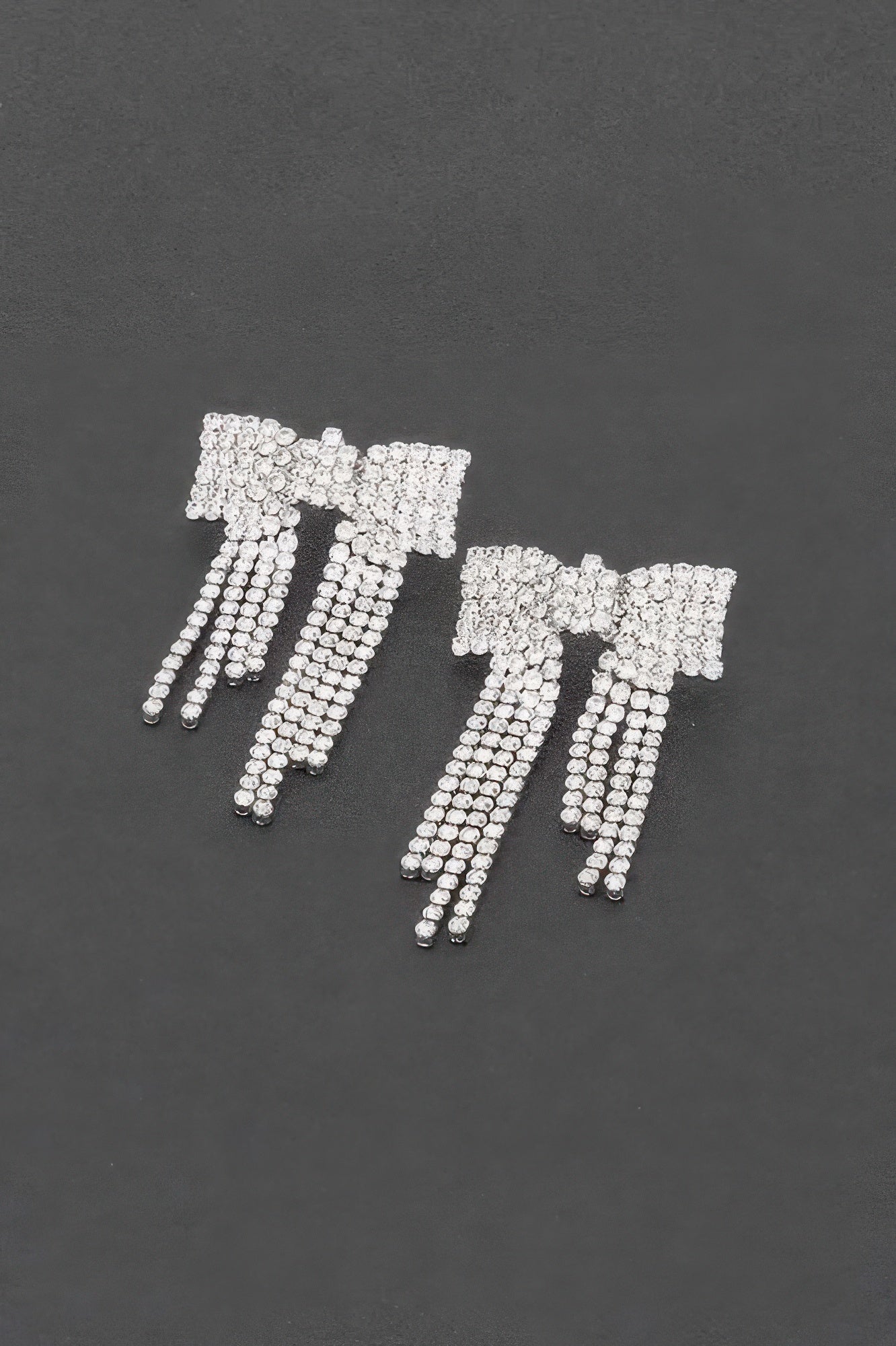 Boucles d'oreilles ruban strass