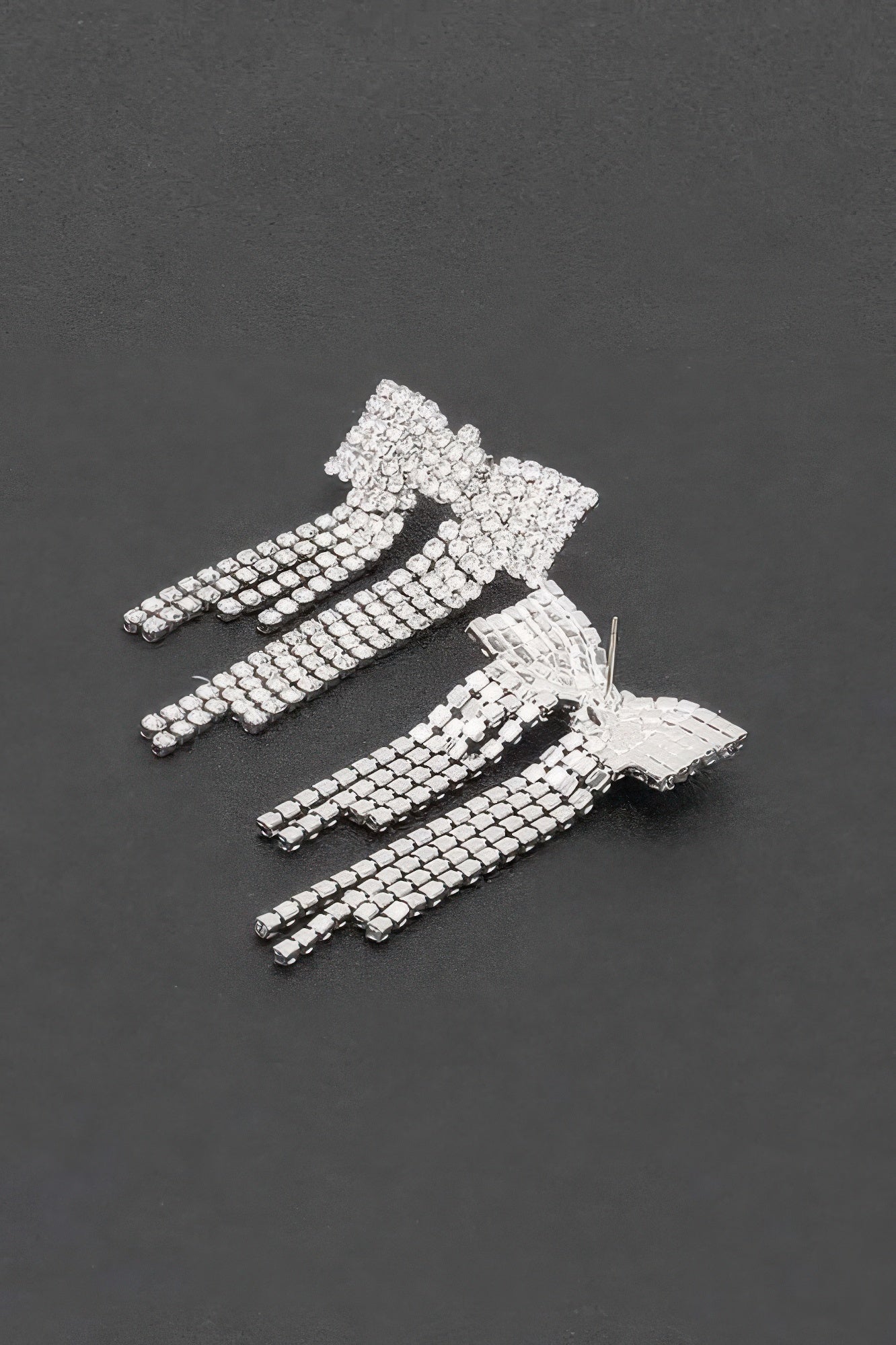 Boucles d'oreilles ruban strass